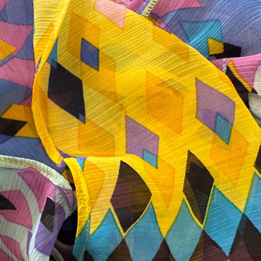 Colorful Geometric Patterned Mini Dress - Picture 9 of 9